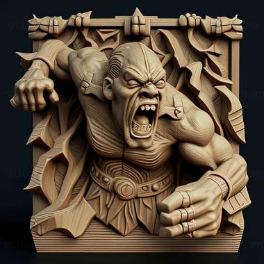 3D model Orc Attack game (STL)